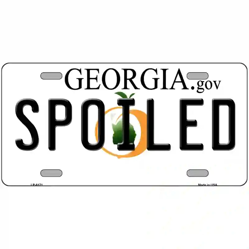 Spoiled Georgia Novelty Metal License Plate 24" x 12" (LLP)