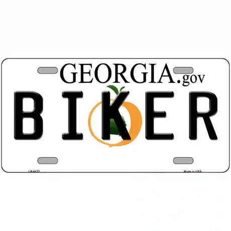 Biker Georgia Novelty Metal License Plate 24" x 12" (LLP)