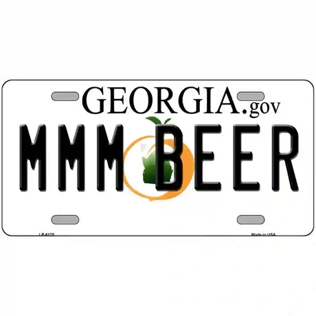 MMM Beer Georgia Novelty Metal License Plate 24" x 12" (LLP)