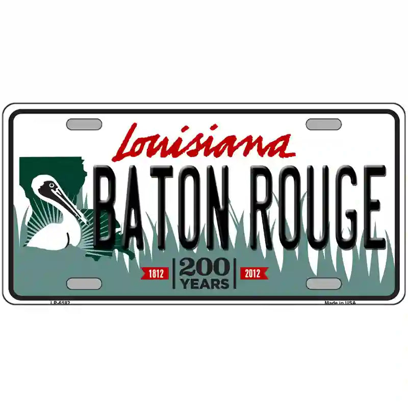 Baton Rouge Louisiana Novelty Metal License Plate 24" x 12" (LLP)