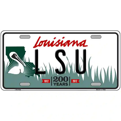 LSU Louisiana Novelty Metal License Plate 24" x 12" (LLP)