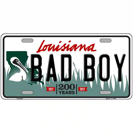 Bad Boy Louisiana Novelty Metal License Plate 24" x 12" (LLP)