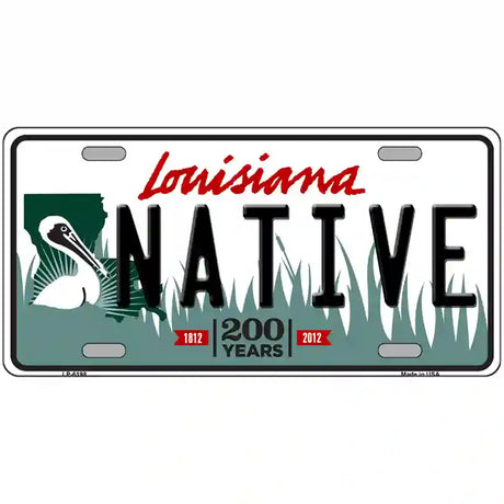 Native Louisiana Novelty Metal License Plate 24" x 12" (LLP)