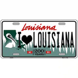 I Love Louisiana Novelty Metal License Plate 24" x 12" (LLP)