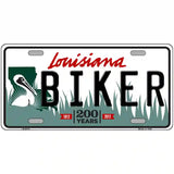 Biker Louisiana Novelty Metal License Plate 24" x 12" (LLP)