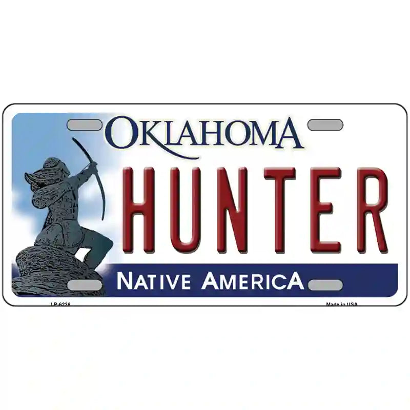 Hunter Oklahoma Novelty Metal License Plate 24" x 12" (LLP)