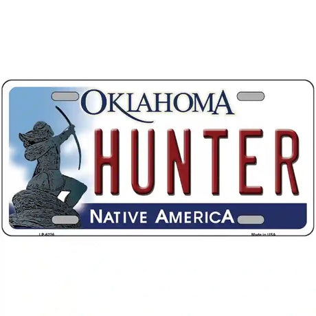 Hunter Oklahoma Novelty Metal License Plate 24" x 12" (LLP)