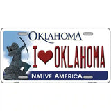 I Love Oklahoma Novelty Metal License Plate 24" x 12" (LLP)