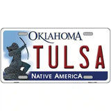 Tulsa Oklahoma Novelty Metal License Plate 24" x 12" (LLP)