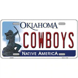 Cowboys Oklahoma Novelty Metal License Plate 24" x 12" (LLP)