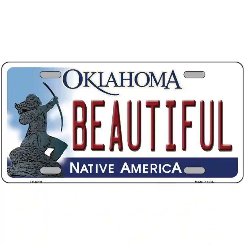 Beautiful Oklahoma Novelty Metal License Plate 24" x 12" (LLP)