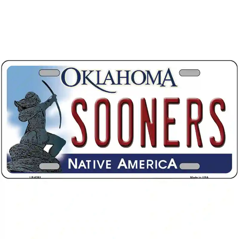 Sooners Oklahoma Novelty Metal License Plate 24" x 12" (LLP)