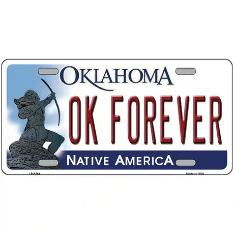 Ok Forever Oklahoma Novelty Metal License Plate 24" x 12" (LLP)