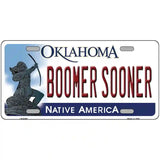 Boomer Sooner Oklahoma Novelty Metal License Plate 24" x 12" (LLP)