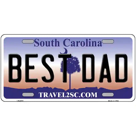 Best Dad South Carolina Novelty Metal License Plate 24" x 12" (LLP)