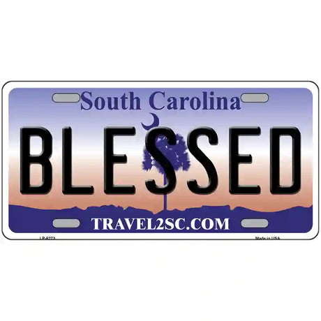 Blessed South Carolina Novelty Metal License Plate 24" x 12" (LLP)