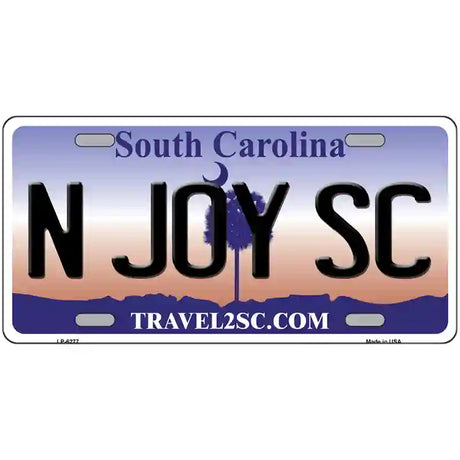 N Joy SC South Carolina Novelty Metal License Plate 24" x 12" (LLP)