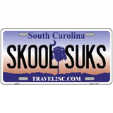 Skool Suks South Carolina Novelty Metal License Plate 24" x 12" (LLP)