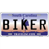 Biker South Carolina Novelty Metal License Plate 24" x 12" (LLP)