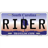 Rider South Carolina Novelty Metal License Plate 24" x 12" (LLP)