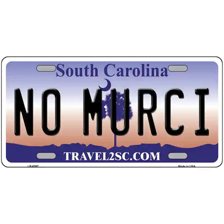 No Murci South Carolina Novelty Metal License Plate 24" x 12" (LLP)