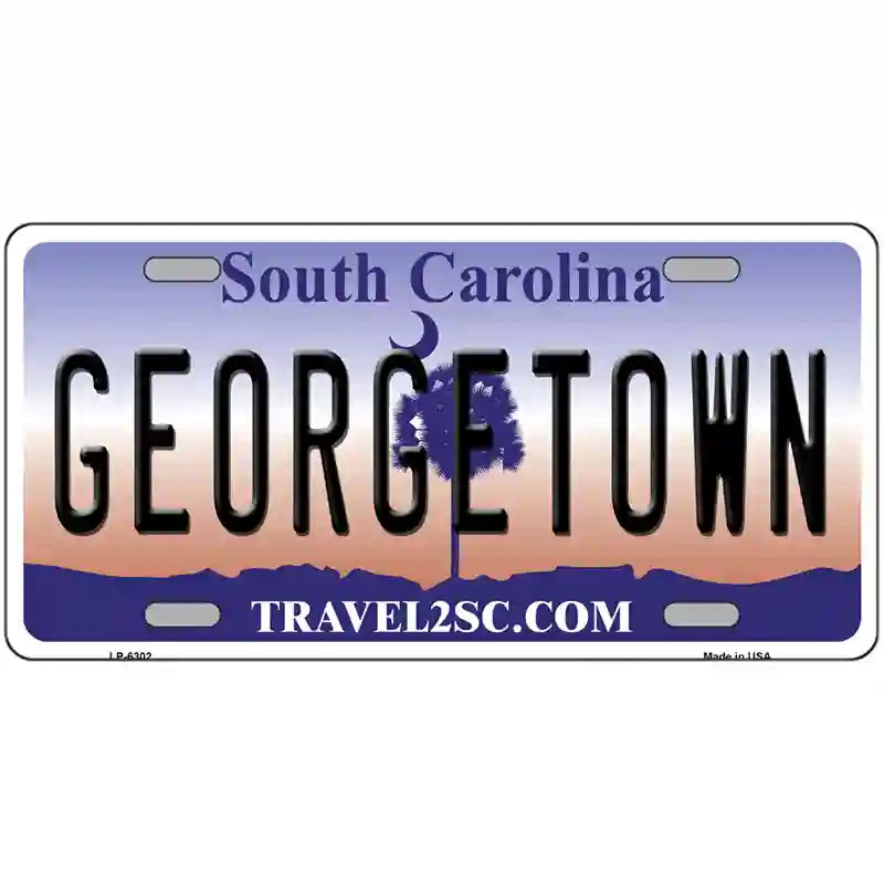 Georgetown South Carolina Novelty Metal License Plate 24" x 12" (LLP)