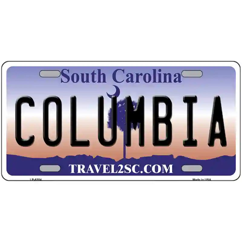 Columbia South Carolina Novelty Metal License Plate 24" x 12" (LLP)