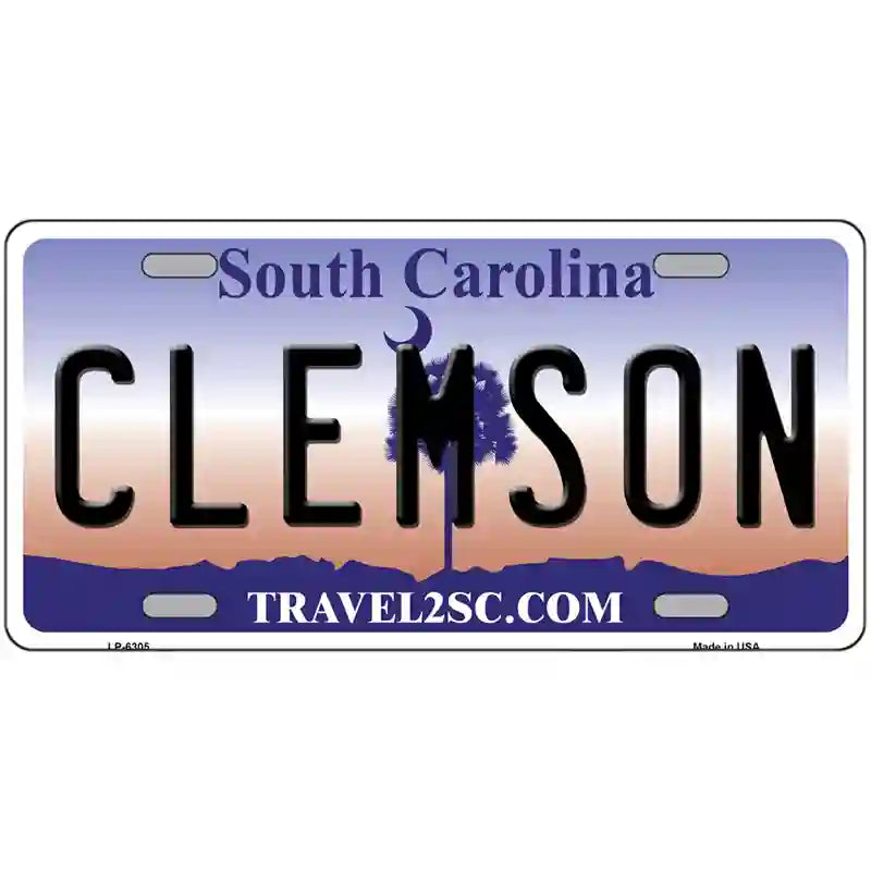 Clemson South Carolina Novelty Metal License Plate 24" x 12" (LLP)