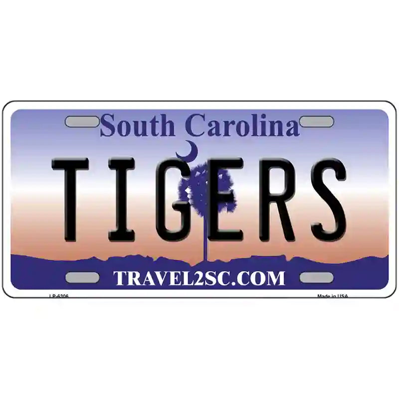 Tigers South Carolina Novelty Metal License Plate 24" x 12" (LLP)