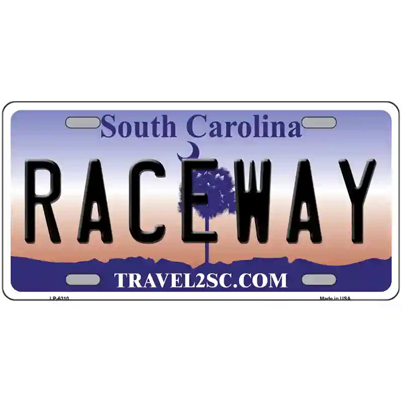 Raceway South Carolina Novelty Metal License Plate 24" x 12" (LLP)