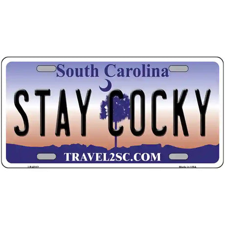 Stay Cocky South Carolina Novelty Metal License Plate 24" x 12" (LLP)