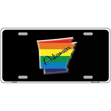 Arkansas Rainbow Metal Novelty License Plate 24" x 12" (LLP)