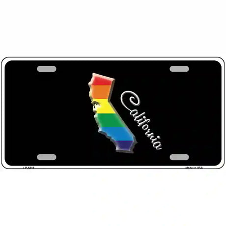 California Rainbow Metal Novelty License Plate 24" x 12" (LLP)