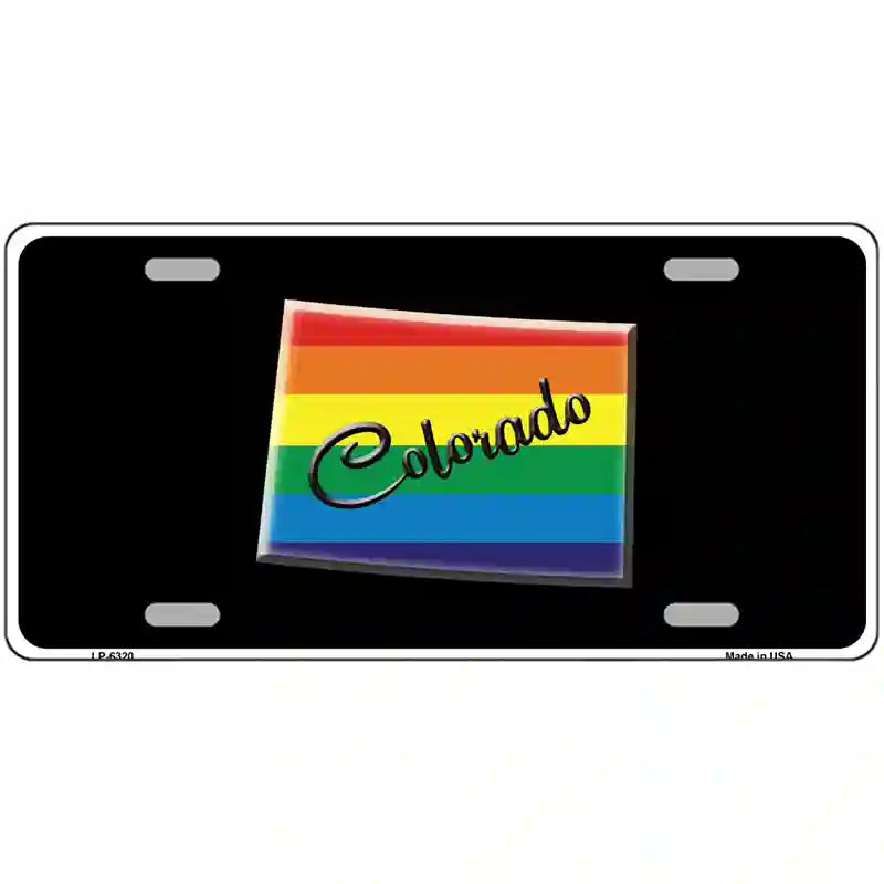 Colorado Rainbow Metal Novelty License Plate 24" x 12" (LLP)