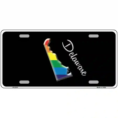 Delaware Rainbow Metal Novelty License Plate 24" x 12" (LLP)