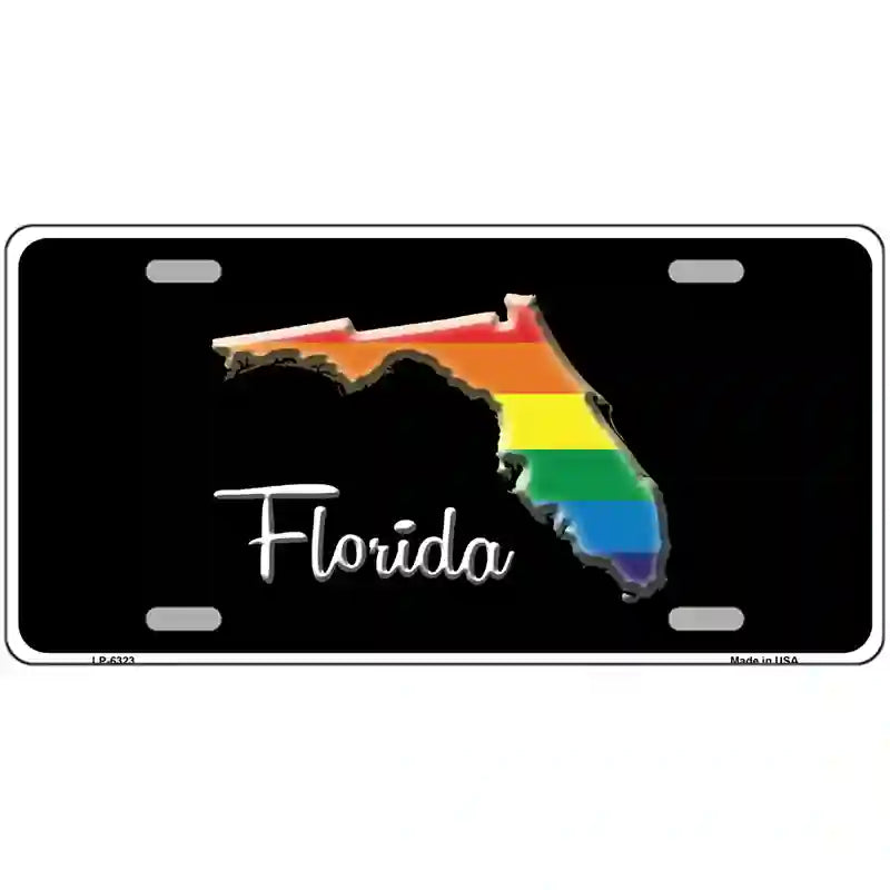 Florida Rainbow Metal Novelty License Plate 24" x 12" (LLP)