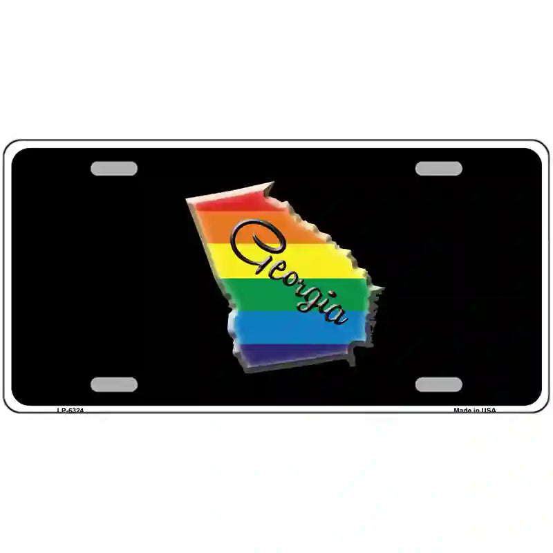 Georgia Rainbow Metal Novelty License Plate 24" x 12" (LLP)