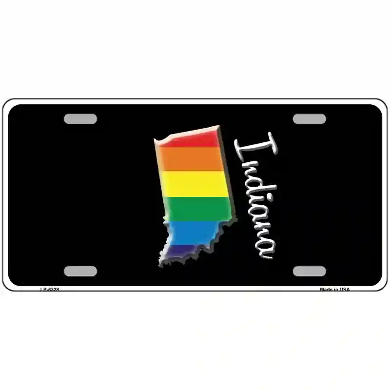 Indiana Rainbow Metal Novelty License Plate 24" x 12" (LLP)