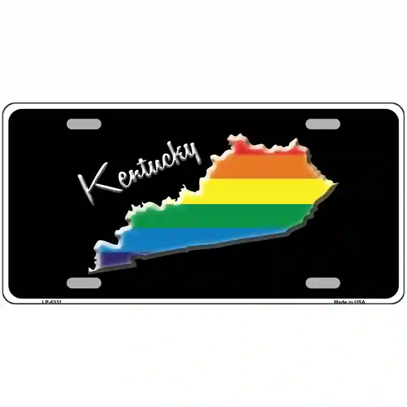 Kentucky Rainbow Metal Novelty License Plate 24" x 12" (LLP)