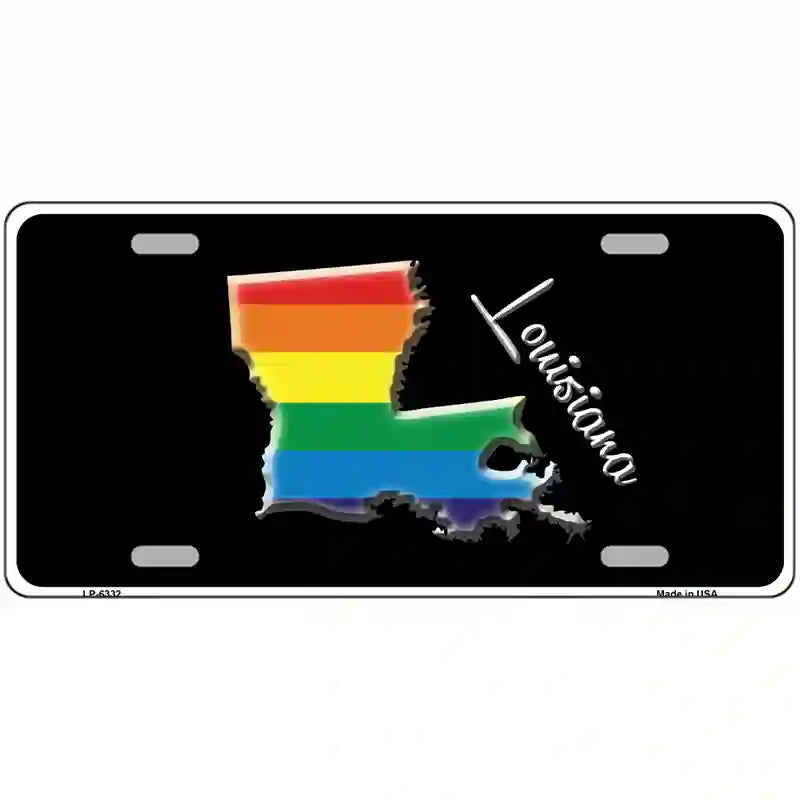 Louisiana Rainbow Metal Novelty License Plate 24" x 12" (LLP)