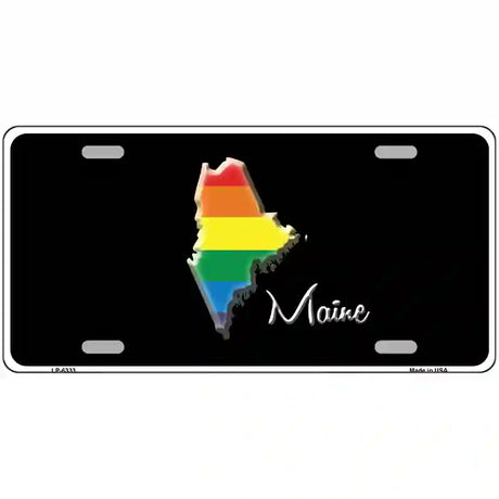 Maine Rainbow Metal Novelty License Plate 24" x 12" (LLP)