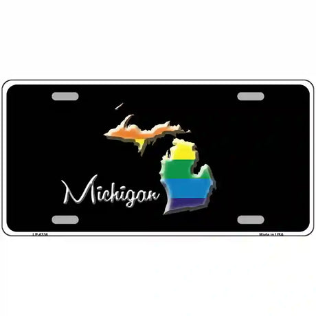 Michigan Rainbow Metal Novelty License Plate 24" x 12" (LLP)