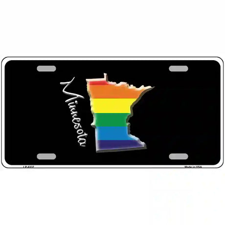 Minnesota Rainbow Metal Novelty License Plate 24" x 12" (LLP)