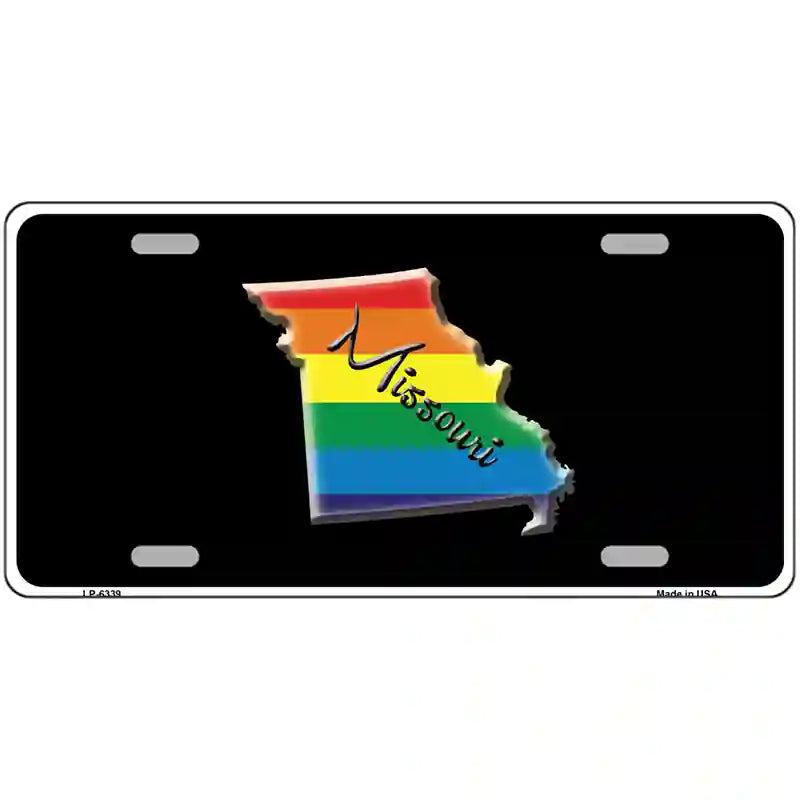 Missouri Rainbow Metal Novelty License Plate 24" x 12" (LLP)