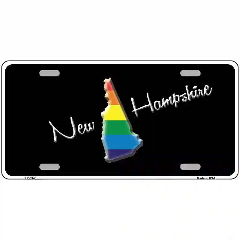 New Hampshire Rainbow Metal Novelty License Plate 24" x 12" (LLP)