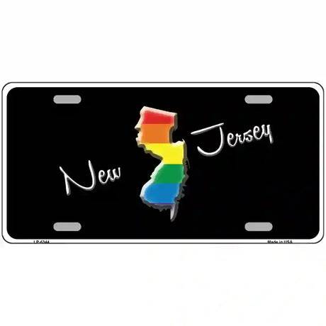 New Jersey Rainbow Metal Novelty License Plate 24" x 12" (LLP)