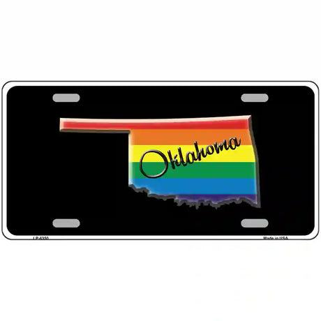 Oklahoma Rainbow Metal Novelty License Plate 24" x 12" (LLP)