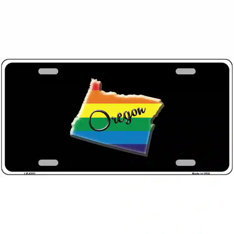 Oregon Rainbow Metal Novelty License Plate 24" x 12" (LLP)