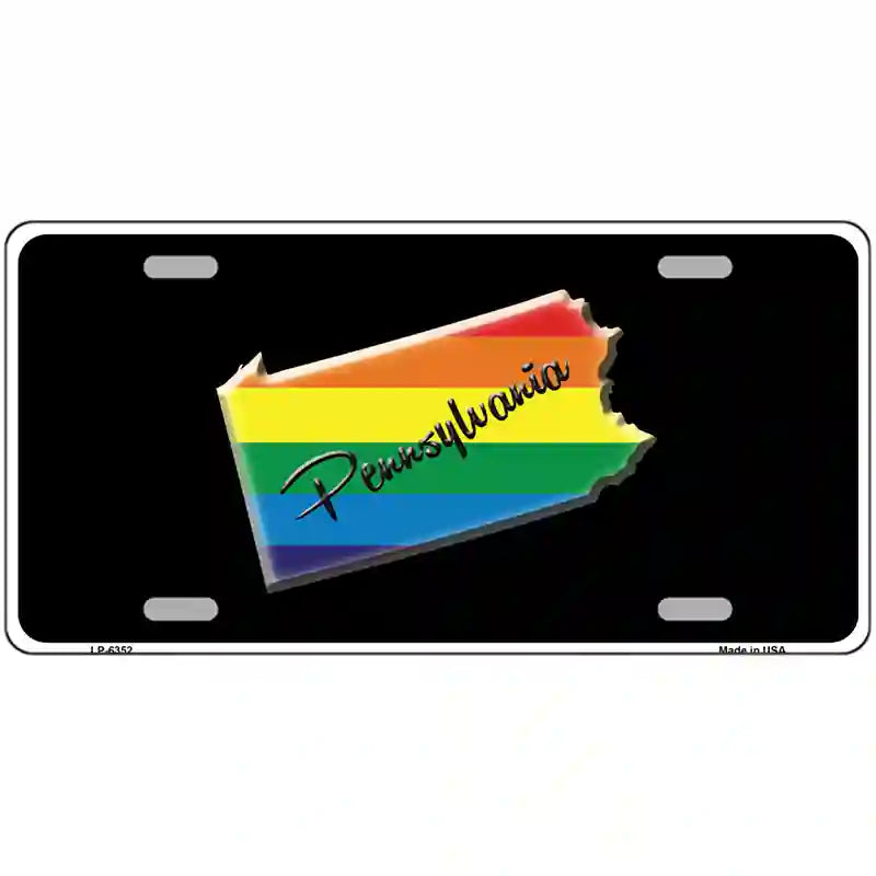 Pennsylvania Rainbow Metal Novelty License Plate 24" x 12" (LLP)