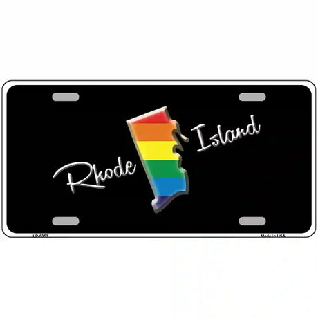 Rhode Island Rainbow Metal Novelty License Plate 24" x 12" (LLP)